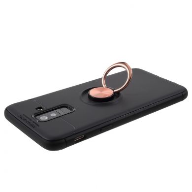 Защитный чехол UniCase Magnetic Ring для Samsung Galaxy J8 2018 (J810) - Black / Rose Gold