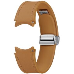 Оригинальный ремешок D-Buckle Hybrid Eco-Leather Band (M/L) для Samsung Galaxy Watch 4 / 4 Classic / 5 / 5 Pro / 6 / 6 Classic (ET-SHR94LDEGEU) - Camel