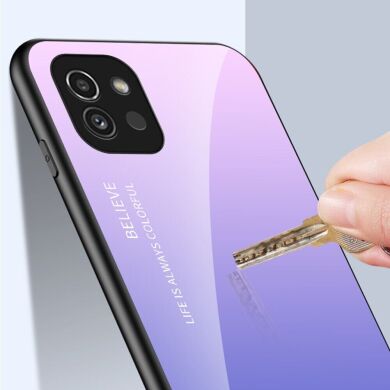 Защитный чехол Deexe Gradient Color для Samsung Galaxy A03 (A035) - Pink / Blue