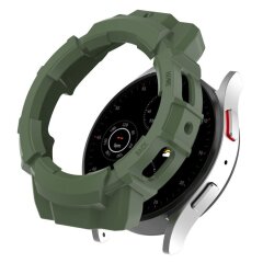 Защитный чехол Deexe Armour Frame для Samsung Galaxy Watch 4 / 5 (44mm) - Dark Green
