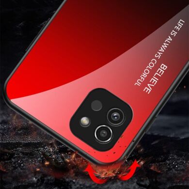 Защитный чехол Deexe Gradient Color для Samsung Galaxy A03 (A035) - Black / Red
