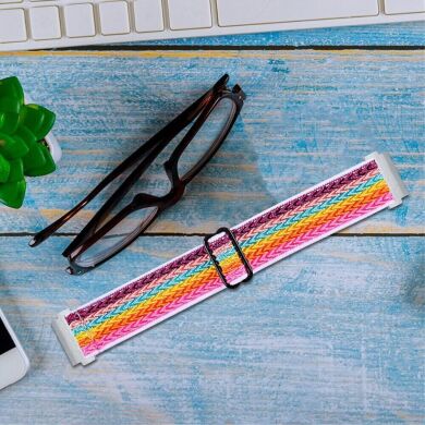 Ремешок Deexe Knitted Strap для часов с шириной крепления 20мм - Rainbow