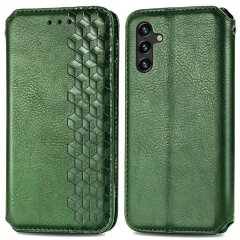 Чохол Deexe Rhombus Wallet для Samsung Galaxy A24 (A245) - Green