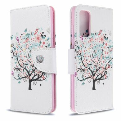 Чехол-книжка Deexe Color Wallet для Samsung Galaxy S20 (G980) - Flowered Tree
