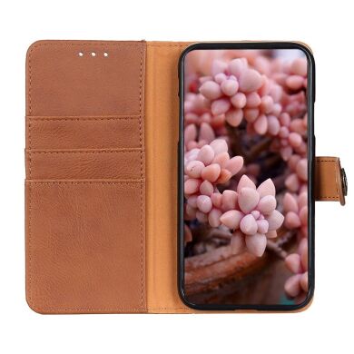 Чехол-книжка KHAZNEH Wallet Cover для Samsung Galaxy S22 Plus - Brown