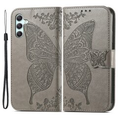 Чехол UniCase Butterfly Pattern для Samsung Galaxy A35 (A356) - Grey
