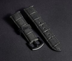 Кожаный ремешок LIMITED Croco Strap для часов с шириной крепления 20мм - Crazy Black