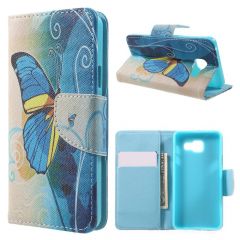 Чехол Deexe Color Wallet для Samsung Galaxy A3 2016 (A310) - Blue Butterfly