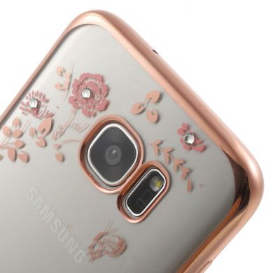 Силиконовый (TPU) чехол Deexe Shiny Cover для Samsung Galaxy S7 Edge (G935) - Gold