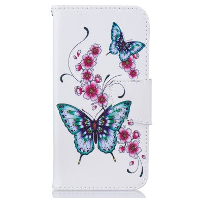 Чехол-книжка Deexe Color Wallet для Samsung Galaxy S7 (G930) - Butterfly in Flowers B