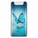 Силиконовый (TPU) чехол Deexe LumiCase для Samsung Galaxy A80 (A805) - Blue Flower. Фото 2 из 7