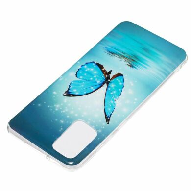 Силиконовый (TPU) чехол Deexe LumiCase для Samsung Galaxy S20 Plus (G985) - Blue Butterfly