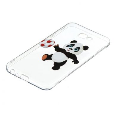 Силиконовый (TPU) чехол Deexe Pretty Things для Samsung Galaxy J4+ (J415) - Panda Plays Football