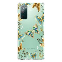 Силиконовый (TPU) чехол Deexe Pretty Glossy для Samsung Galaxy S20 FE (G780) - Diamante Butterfly