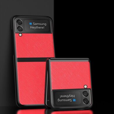 Защитный чехол Deexe Arkane Shell (FF) для Samsung Galaxy Flip 3 - Red
