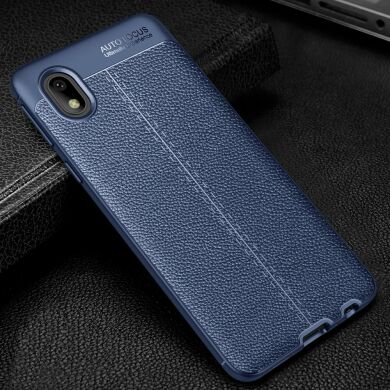 Защитный чехол Deexe Leather Cover для Samsung Galaxy A01 Core (A013) - Blue