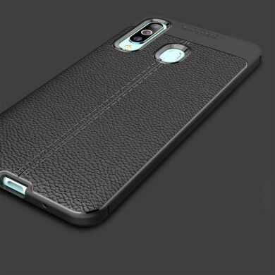 Захисний чохол Deexe Leather Cover для Samsung Galaxy A60 (A605), Black