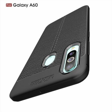 Захисний чохол Deexe Leather Cover для Samsung Galaxy A60 (A605), Black