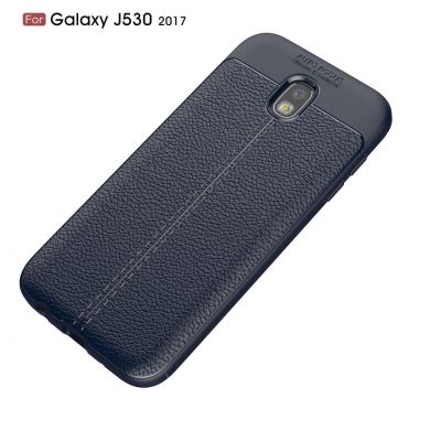 Захисний чохол Deexe Leather Cover для Samsung Galaxy J5 2017 (J530), Темно-синій