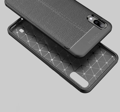 Защитный чехол Deexe Leather Cover для Samsung Galaxy M10 - Red