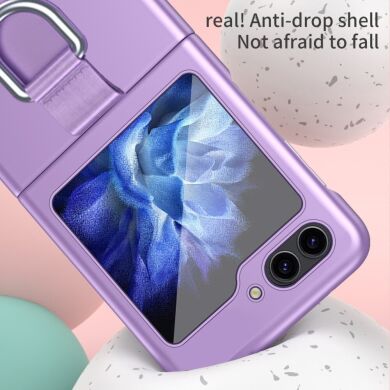 Защитный чехол Deexe Ring Case для Samsung Galaxy Flip 5 - Midnight Green