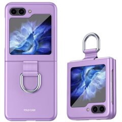 Защитный чехол Deexe Ring Case для Samsung Galaxy Flip 5 - Purple