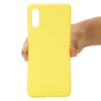 Защитный чехол Deexe Silicone Case для Samsung Galaxy A02 (A022) - Yellow