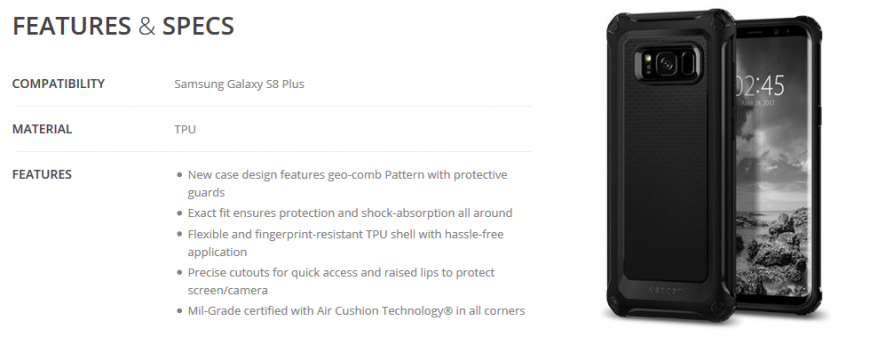 Защитный чехол SGP Rugged Armor Extra для Samsung Galaxy S8 Plus (G955)