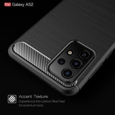 Защитный чехол UniCase Carbon для Samsung Galaxy A52 (A525) / A52s (A528) - Black