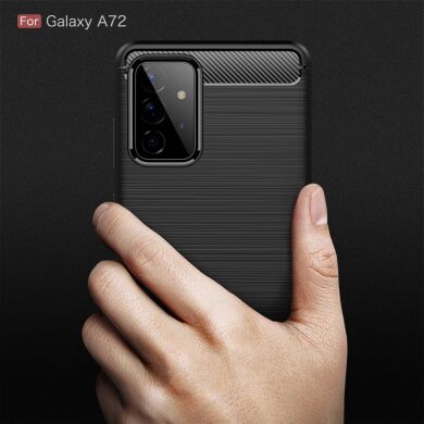 Захисний чохол UniCase Carbon для Samsung Galaxy A72 (А725) - Blue