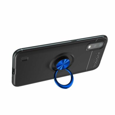 Защитный чехол UniCase Magnetic Ring для Samsung Galaxy A01 (A015) - Black / Blue