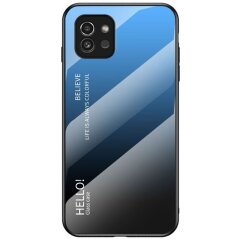 Защитный чехол Deexe Gradient Color для Samsung Galaxy A03 (A035) - Black / Blue