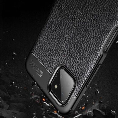 Защитный чехол Deexe Leather Cover для Samsung Galaxy A22 5G (A226) - Black