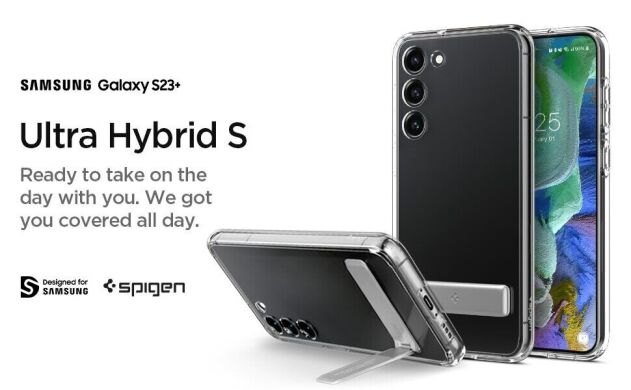 Захисний чохол Spigen (SGP) Ultra Hybrid S для Samsung Galaxy S23 Plus (S916) - Crystal Clear