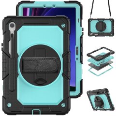 Защитный чехол Deexe Shockproof Case для Samsung Galaxy Tab S9 FE (X510) - Light Blue / Black