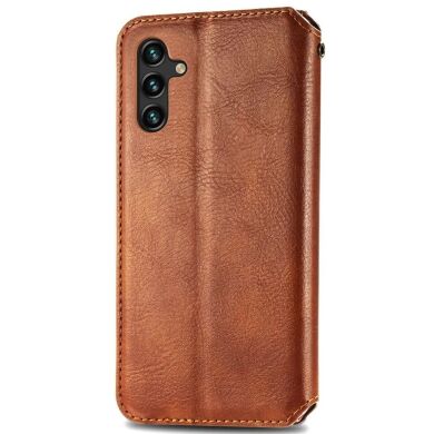 Чехол Deexe Rhombus Wallet для Samsung Galaxy A24 (A245) - Brown