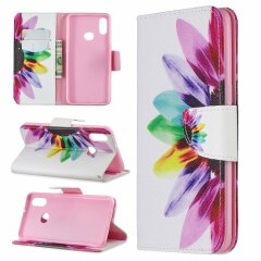 Чехол-книжка Deexe Color Wallet для Samsung Galaxy A10s (A107) - Petals Pattern