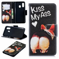 Чехол-книжка Deexe Color Wallet для Samsung Galaxy A40 (А405) - Kiss My Ass