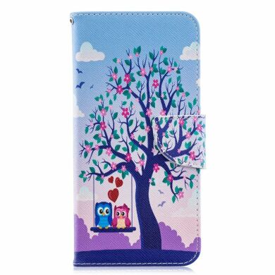 Чехол-книжка Deexe Color Wallet для Samsung Galaxy A70 (A705) - Tree and Owls