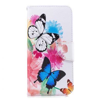 Чехол-книжка Deexe Color Wallet для Samsung Galaxy J6+ (J610) - Butterfly and Daisy
