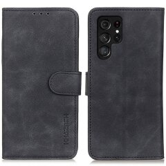Чехол-книжка KHAZNEH Retro Wallet для Samsung Galaxy S24 Ultra - Black