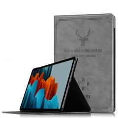 Чехол-книжка UniCase Deer Pattern для Samsung Galaxy Tab S7 (T870/875) / S8 (T700/706) - Grey