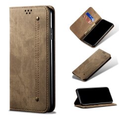 Чохол-нижка UniCase Jeans Wallet для Samsung Galaxy A12 (A125) / A12 Nacho (A127) / M12 (M127) - Khaki