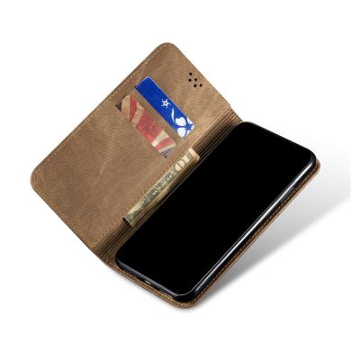 Чехол-книжка UniCase Jeans Wallet для Samsung Galaxy A12 (A125) / A12 Nacho (A127) / M12 (M127) - Khaki