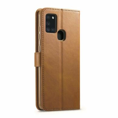 Чехол LC.IMEEKE Wallet Case для Samsung Galaxy A21s (A217) - Brown