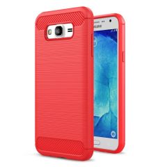 Защитный чехол UniCase Carbon для Samsung Galaxy J7 (J700) / J7 Neo (J701) - Red