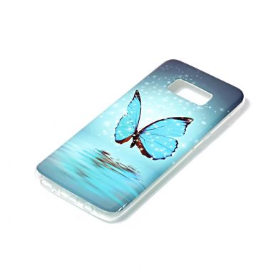 Силиконовый чехол Deexe LumiCase для Samsung Galaxy S8 Plus (G955) - Blue Butterfly