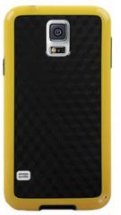 Силиконовая накладка Deexe Cube Pattern Samsung Galaxy S5 (G900) - Yellow