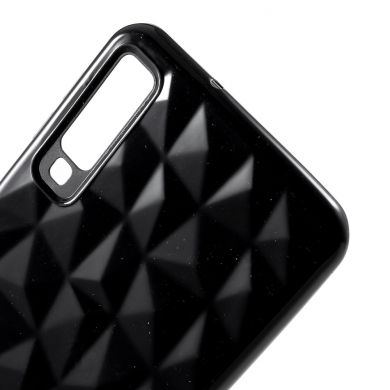 Силиконовый чехол Deexe 3D Diamond Texture для Samsung Galaxy A7 2018 (A750) - Black