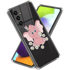 Силиконовый (TPU) чехол Deexe Pretty Glossy для Samsung Galaxy A54 (A546) - Pink Elephant